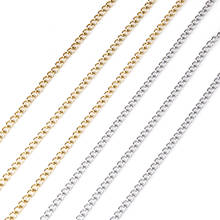 SAUVOO 5 Meters/Lot Stainless Steel Gold Necklace Chains Bulk For DIY Jewelry Findings Making Materials Handmade Supplies 2024 - buy cheap