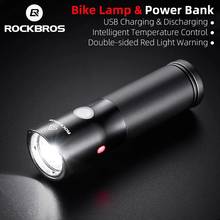 Rockbros-farol de bicicleta, à prova d'água, led, usb, recarregável, 700 lúmens, bateria externa, farol para guidão 2024 - compre barato