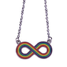 Ожерелье с подвеской в виде знака аутизма Rainbow Infinity ЛГБТ, гей-Прайд 2024 - купить недорого