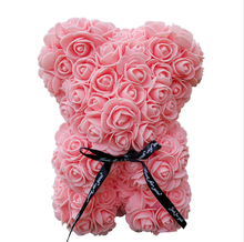Valentines Day Gift 25cm Rose Bear Heart Artificial Flower Rose Teddy Bear For Women Valentine's Wedding Birthday Christmas Gift 2024 - buy cheap
