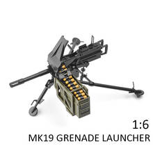 Gernade lançador 4d modelo militar 1/6, 1:6 mk19 modelo de brinquedo militar montado 2024 - compre barato