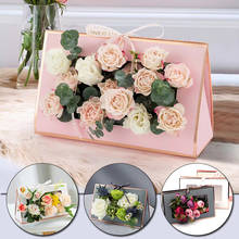Caixa de embalagem para flores, portátil, de alta qualidade, grande, organização de flores, vaso, decoração de casamento, papel dobrável, sacos de presente 2024 - compre barato