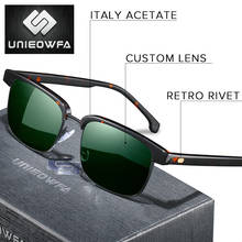 Retro Prescription Polarized Sunglasses Men High end Italy Acetate Optical Sun Glasses For Men Myopia Progressive Eyeglasses 2024 - buy cheap