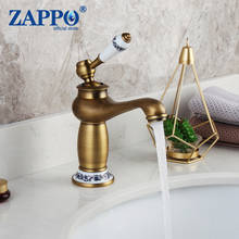 Античный латунный смеситель ZAPPO, кран для раковины в ванной комнате, холодная вода 2024 - купить недорого