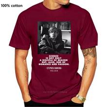 Мужская хлопковая футболка с принтом Стивена Хокинга, 100% хлопок 2024 - купить недорого