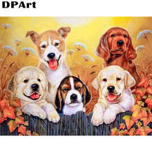 Pintura de diamantes redondos/cuadrados, muchos perros lindos, 5D, bordado, punto de cruz, mosaico de perlas, diamantes de imitación, L279 2024 - compra barato