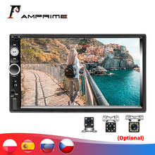 AMPrime-autorradio 2 Din con pantalla táctil de 7 "para coche, reproductor de Radio, Bluetooth, SD/MP4/USB/AUX/ Multimedia, Audio, cámara de visión trasera 2024 - compra barato