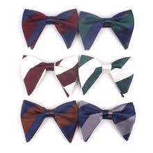 Striped Bow Tie For Men Women Classic Bowtie For Party Wedding Bowknot Adult Jacquard Mens Bowties Cravats Red Green Tie 2024 - buy cheap