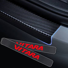 Car Door Sill Protector Scuff  For Suzuki Vitara  Car Accessories 4D Carbon Fiber Vinyl Sticker Door Sill Guard Interior 4Pcs 2024 - buy cheap