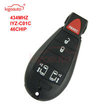 Kigoauto #8 Fobik key remote 434 МГц IYZ-C01C 434 МГц 5 кнопок для Chrysler Dodge Jeep Journey Durango Grand Cherokee 2008-2012 2024 - купить недорого