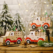Suministros de decoración navideña para Festival, decoración de coche Diy de madera, artículos de Papá Noel y muñeco de nieve, decoración creativa para coche 2024 - compra barato
