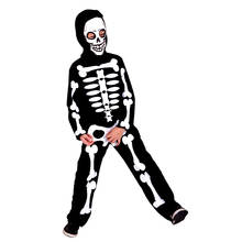 Disfraz de Día de los muertos para niño, traje de fantasma para fiesta, Halloween, Purim, Horror, Calavera, esqueleto, hueso 2024 - compra barato