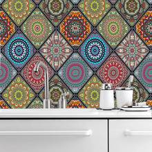 Waterproof Moroccan Tiles Wall Sticker Kitchen Bathroom Decor Waterproof PVC Wall Stickers Waist Line DIY customed 10/15/20cm/30 2024 - buy cheap