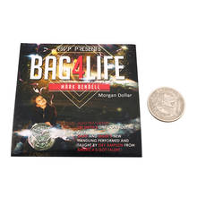 Bag4Life (1 Morgan Dollar and DVD) ) Magic Tricks Satge Close Up Magia Fun Coin Penetration Bag Magie Illusion Gimmick Props 2024 - buy cheap