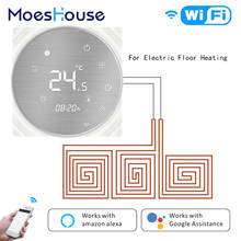 Wi-fi Fino Fluido de Aquecimento Elétrico Termostato Inteligente Viver/Tuya APP Controle de Distância 16A Trabalha com Alexa Inicial do Google 2024 - compre barato