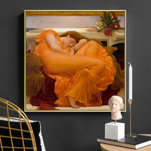 Famoso junho por frederic flamejante leighton arte da parede posters e impressões a óleo sobre tela pintura da arte da parede para sala de estar 2024 - compre barato