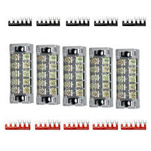 5 Pieces 600V 15A 5 Positions Double Row Screw Blocks with Terminal Barrier Strip 2024 - buy cheap