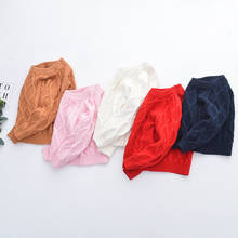 Хлопковый свитер для мальчиков и девочек, однотонный, с длинным рукавом, теплый, зимний, От 1 до 8 лет 2024 - купить недорого