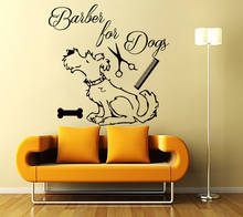 pet Salon Wall Decals Vinyl Scissors comb Dog Grooming Salon Decor Sticker Removable Pet Shop Window Decoration Poster Z644 2024 - buy cheap