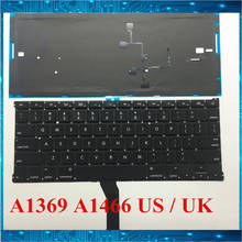 Новинка для Macbook Air 13 "A1466 A1369 US UK Клавиатура с подсветкой MD231 MD232 MC503 MC504 2011-2017 год полностью протестирована 2024 - купить недорого