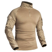 Camiseta militar bdu de camuflagem para homens, camiseta masculina com manga comprida e de secagem rápida para trilhas ao ar livre, roupa para airsoft 2024 - compre barato
