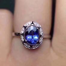 Natural And Real Tanzanite luxury ring ring Free shipping gemstone 925 sterling silver Fine jewelry 2024 - buy cheap