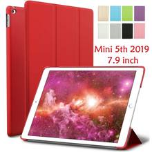 7.9‘’ Slim folio Stand Coque for iPad mini 2019 5th Case Smart A2124 A2133 PVC Smart Auto-Sleep Cover for iPad mini 2019 Cover 2024 - buy cheap