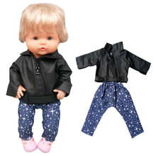 For 40cm Nenuco Baby Doll Leather Jacket Pants Fit 40cm Ropa Y Su Hermanita Doll Clothes 2024 - buy cheap