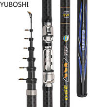 Yuboshi vara de pesca telescópica, vara de rocha de carbono com alimentação de carpa de alta qualidade, 2020/2.7/3.6/4.5 m h, vara manual de rotação 2024 - compre barato