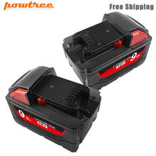 Powtree-bateria de íon de lítio para milwaukee m18, 6000mah, 9000mah, substituição, 48-11-1815 48-11-1850, 48-11-1840, baterias 2024 - compre barato