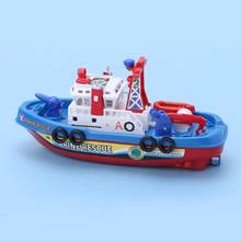 Быстрая скорость музыкальный светильник электрическая морская спасательная пожарная лодка игрушка для детей F3ME 2024 - купить недорого