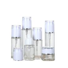 Recipientes para cosméticos 20g 30g 50g 30ml 40ml 50ml, garrafa de vidro para loção em spray, embalagem com bomba recarregável, frasco de creme 60ml 80ml 2024 - compre barato