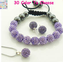 hrt34ng 10mm 50% OFF Crystal crystal  Set Disco Ball Bracelet Earring Necklace wedding jewelry  2024 - buy cheap