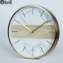 Digital Metal Wall Clock Modern Design Vintage Wall Clocks Round Large Mute Kitchen Marble Style Wall Watches Home Decor Horloge 2024 - buy cheap