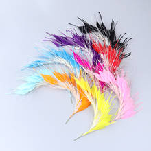 Pretty Chicken&Peacock feathers flower for Hat Headdress Decorations peahen feathers Crafts Accessories Plumes 1bunch/lot 2024 - buy cheap