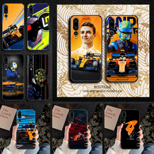 Lando norris-capa de celular preta de silicone, fundo macio, à prova d'água, capinha de celular para huawei p mate p10 p20 p30 p40 10 20 smart z pro lite 2019 2024 - compre barato