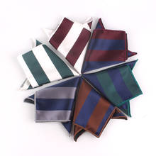Fashion Striped Pocket Square For Men Women Jacquard Chest Towel Hanky Gentlemen Hankies Men's Suits Handkerchief Pocket Towel 2024 - buy cheap