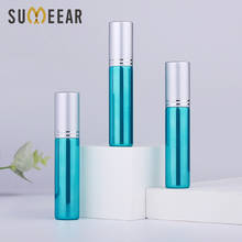 100Pieces/Lot 10ML Portable Green Empty Glass Perfume Bottle Refillable Atomizer Matte Silver Aluminum Spray Bottles Containers 2024 - buy cheap