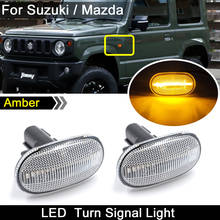 Luz LED de ámbar intermitente para coche, marcador lateral con lente transparente, para Suzuki Jimny, Lapin Carry, Mazda, AZ, Spiano, Scrum, Chevrolet Cruze, 2 piezas 2024 - compra barato