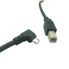 30 см правый левый Угловой 90 градусов Micro USB OTG к стандарту B мужской тип принтер сканер жесткий диск кабель 2024 - купить недорого