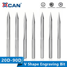 XCAN Engraving Bits 10pcs 20/30/45/60/90 Degrees Straight V Bit Carbide End Mills 3.175 Shank CNC Router Bit For Woodworking 2024 - buy cheap