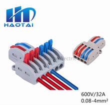 Two in six out quick connect terminal push type junction box spl-62 lamp wire butt connector 2024 - buy cheap