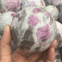 Natural Polished Plum Blossom Tourmaline Sphere Crystal Ball Healing Stones 2024 - buy cheap
