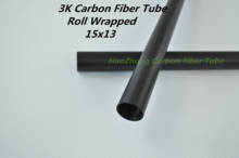 Tubo de fibra de carbono id 1 peça, quadcopter diy de 15mm x 13mm com 500mm de comprimento e acabamento brilhante, 15x13mm de espessura e 100% mm de comprimento 2024 - compre barato