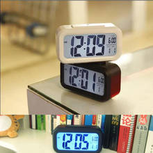 Light Control LCD Digital Snooze Alarm Clock time LED Backlight Calendar Big screen 2024 - buy cheap
