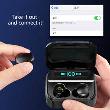 X7 touch Беспроводные Bluetooth 5,0 наушники мини-наушники с микрофоном зарядная коробка спортивная Гарнитура для зарядки iOS/Android телефон 2024 - купить недорого