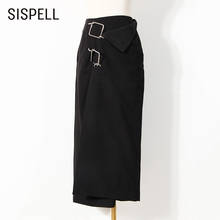 SISPELL Patchwork Metal Buckle Skirt For Female High Waist Slimming Ruched Women's Casual Skirt Fashion Streetwear 2022 Clothing 2024 - buy cheap