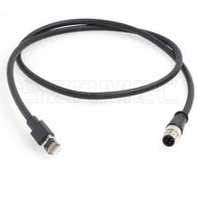 Cable blindado Ethernet para cámara Industrial, conector macho a RJ45 macho, de alta flexibilidad, Cat5e, 4 pines, D 2024 - compra barato