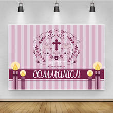 Laeacco Christian Church My First Communion Ceremony Decor Poster Banners Customized Photo Backdrop Photographic Background 2024 - buy cheap