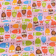 Booksew Lovely Owls Designs Quilting Patchwork Textile Twill Bedding Cartoon Tela Sewing Light Pink 100% Cotton Fabric Anime 2024 - buy cheap